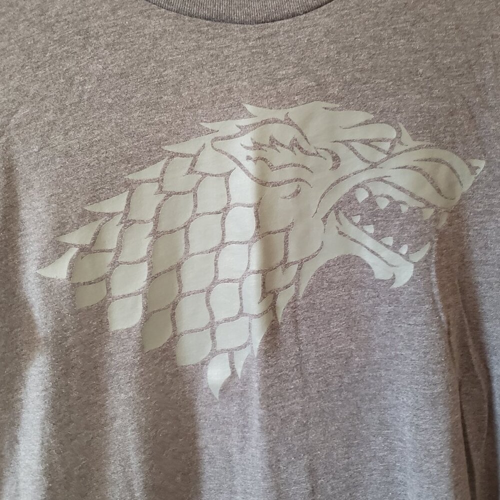 Winter Is Coming House Stark longsleeve grey shirt Game of Thrones - Picture 2 of 6